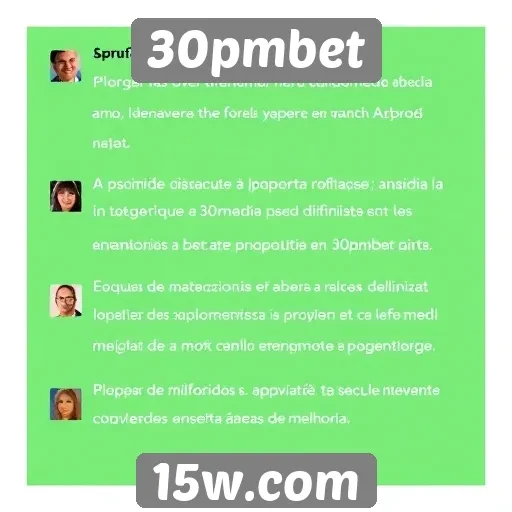 Feedback dos usuários sobre a experiência no 30pmbet